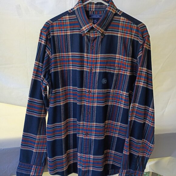 Lands' End Men's Flagship Flannel Shirt Size Medium NWT - Picture 1 of 8
